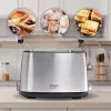 Toasteris Adler AD 3214, 2 šķēles, nerūsējošais tērauds, 900 W, 7 grauzdēšanas līmeņi, atkausēšana/uzsildīšana/automātiskā izslēgšanās