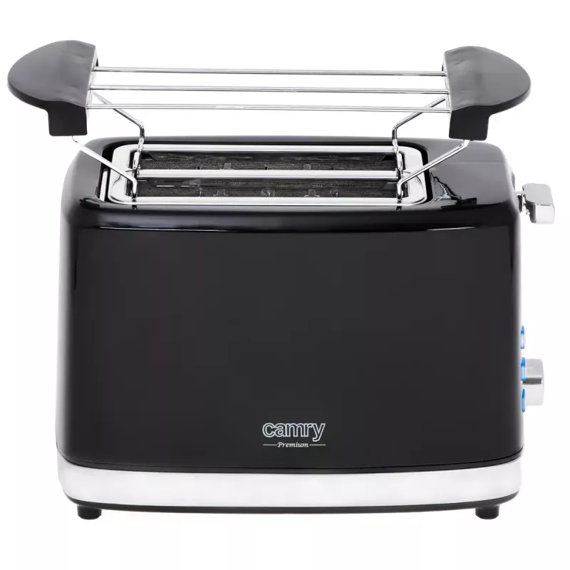 Tosteris Camry Premium CR 3218 2 šķēlēm 900 W melnā un sudraba krāsā