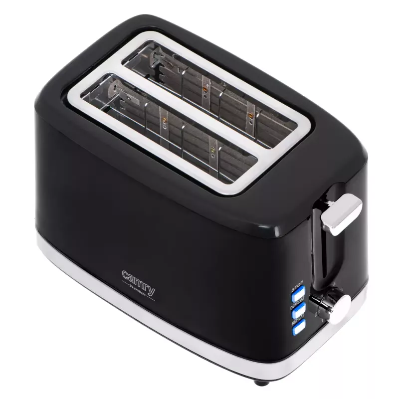 Tosteris Camry Premium CR 3218 2 šķēlēm 900 W melnā un sudraba krāsā