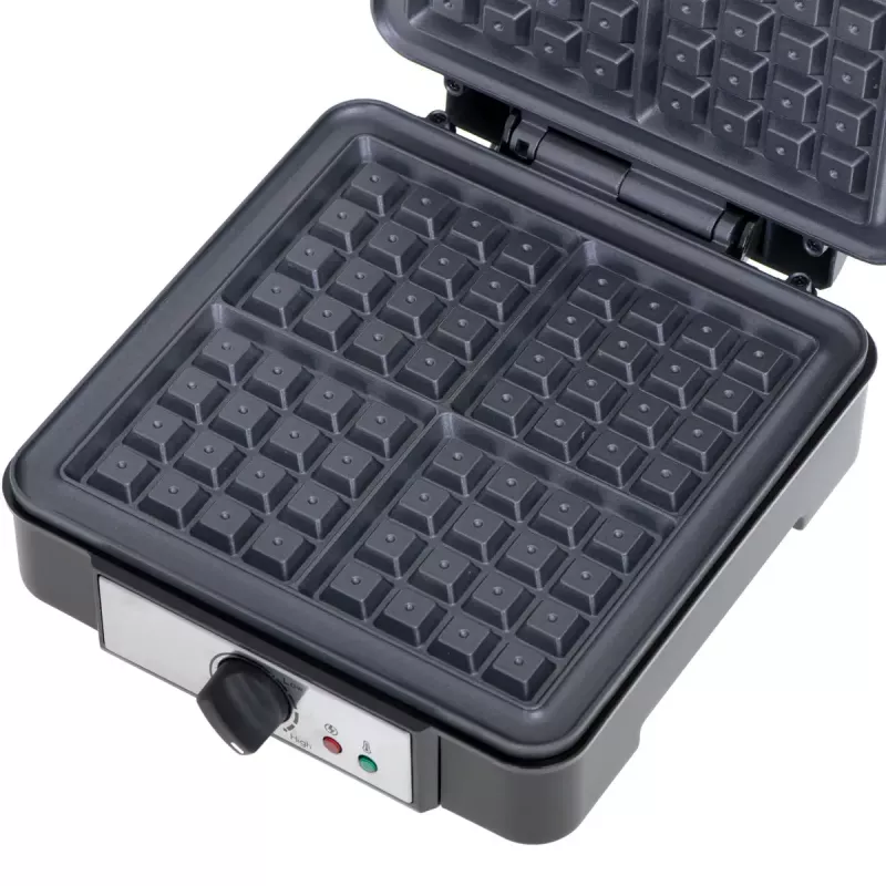 Vafeļu dzelzs Adler AD 3049, 4 kvadrātveida vafeles, nepiedegošs pārklājums, 1800 W, melna
