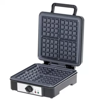 Vafeļu dzelzs Adler AD 3049, 4 kvadrātveida vafeles, nepiedegošs pārklājums, 1800 W, melna