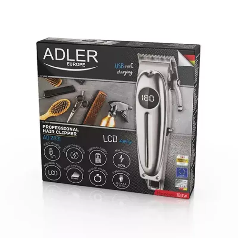 Matu griezēji Adler AD 2831 Sudraba Nerūsējošais tērauds V veida 1 mm