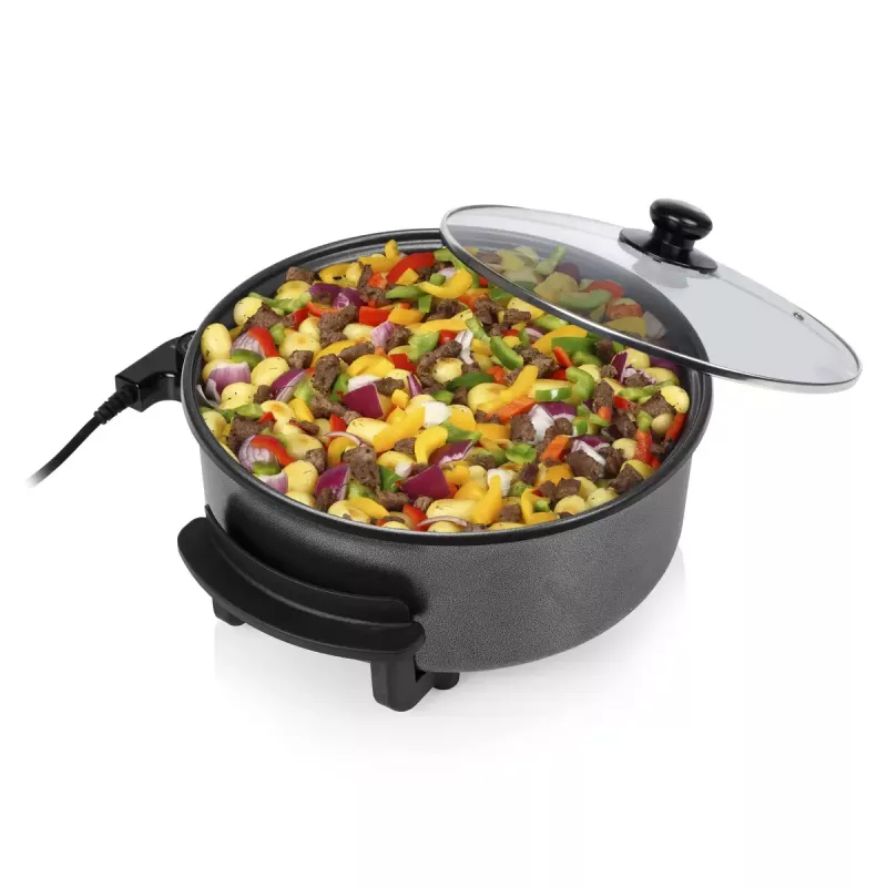 Daudzfunkciju panna Tristar PZ-9135 XL Apaļa Melna Tērauda 1500 W