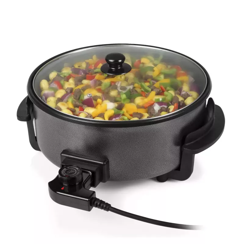 Daudzfunkciju panna Tristar PZ-9135 XL Apaļa Melna Tērauda 1500 W
