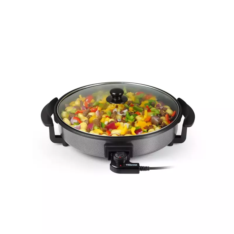 Grila panna Tristar PZ-2964 daudzfunkcionāla apaļa melna 40 cm