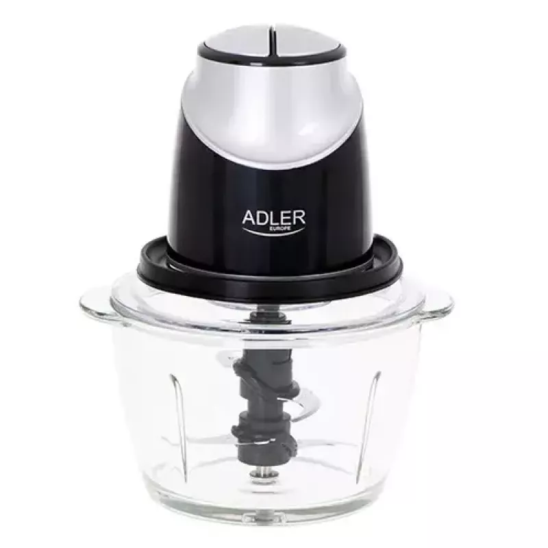 Elektriskais pārtikas smalcinātājs Adler AD 4082, 1,2 L stikla trauks, 300 W, 2 ātrumi, impulsa režīms, nerūsējošā tērauda asmeņi
