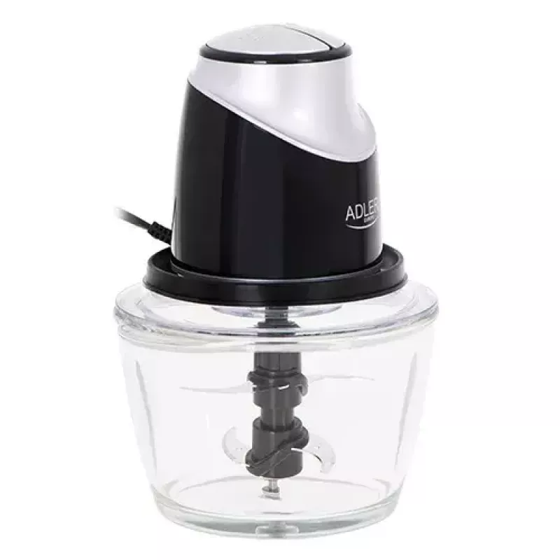 Elektriskais pārtikas smalcinātājs Adler AD 4082, 1,2 L stikla trauks, 300 W, 2 ātrumi, impulsa režīms, nerūsējošā tērauda asmeņi