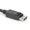 DIGITUS DisplayPort savienojuma kabelis, DP V/V, 3 m ar fiksatoru, Ultra HD 8K, vers. 1.3/1.4, melns
