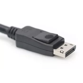 DIGITUS DisplayPort savienojuma kabelis, DP V/V, 3 m ar fiksatoru, Ultra HD 8K, vers. 1.3/1.4, melns