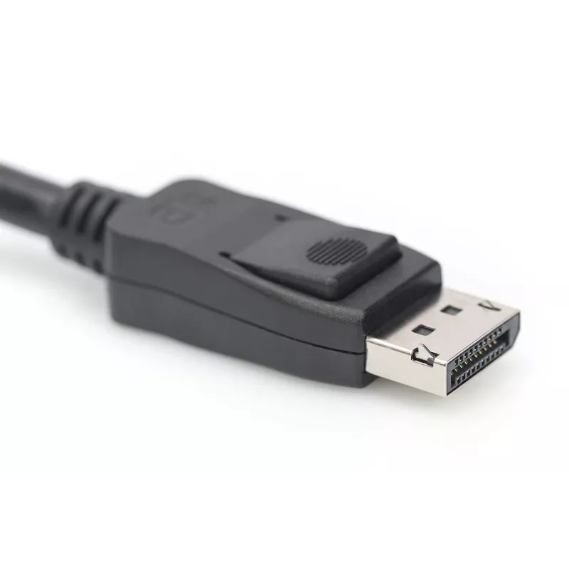 DIGITUS DisplayPort savienojuma kabelis, DP V/V, 3 m ar fiksatoru, Ultra HD 8K, vers. 1.3/1.4, melns
