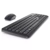 Bezvadu tastatūras un peles komplekts Dell KM3322W — pilna izmēra QWERTY, RF bezvadu, melns, biroja lietošanai