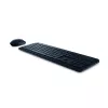 Bezvadu tastatūras un peles komplekts Dell KM3322W — pilna izmēra QWERTY, RF bezvadu, melns, biroja lietošanai