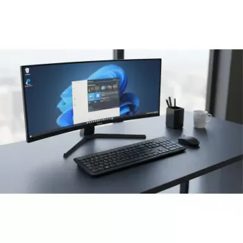 Bezvadu tastatūras un peles komplekts Dell KM3322W — pilna izmēra QWERTY, RF bezvadu, melns, biroja lietošanai