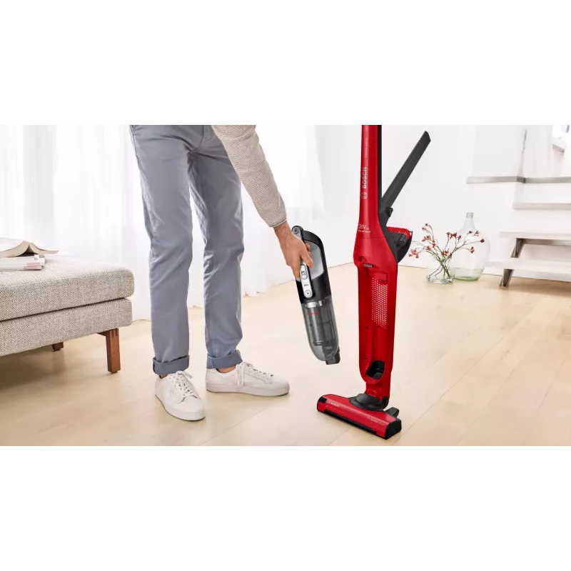 Bezvadu putekļsūcējs Bosch Serie 4 BBH3ZOO28 — 25,2 V, 0,4 L putekļu tvertne, noņemams rokas modelis