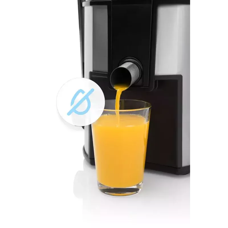 Centrbēdzes sulu spiede ETA Fresher II 800 W, 0,8 L sulas trauks, melna/nerūsējošais tērauds