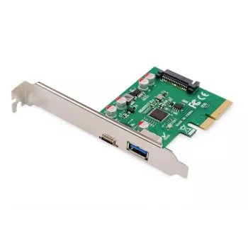 DIGITUS PCIe karte USB-C + USB-A, līdz 10 Gbit/s