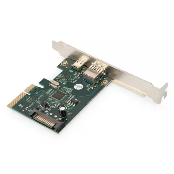 DIGITUS PCIe karte USB-C + USB-A, līdz 10 Gbit/s
