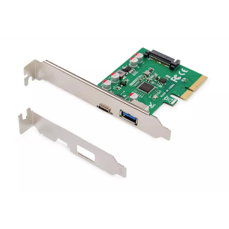 DIGITUS PCIe karte USB-C + USB-A, līdz 10 Gbit/s