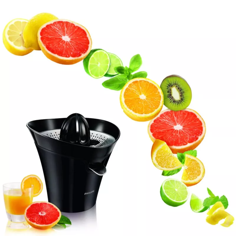 Sulu spiede Philips Avance Collection HR2752/90, citrusu sulu spiede, 85 W, melna, pretpilēšanas funkcija, vada uzglabāšana