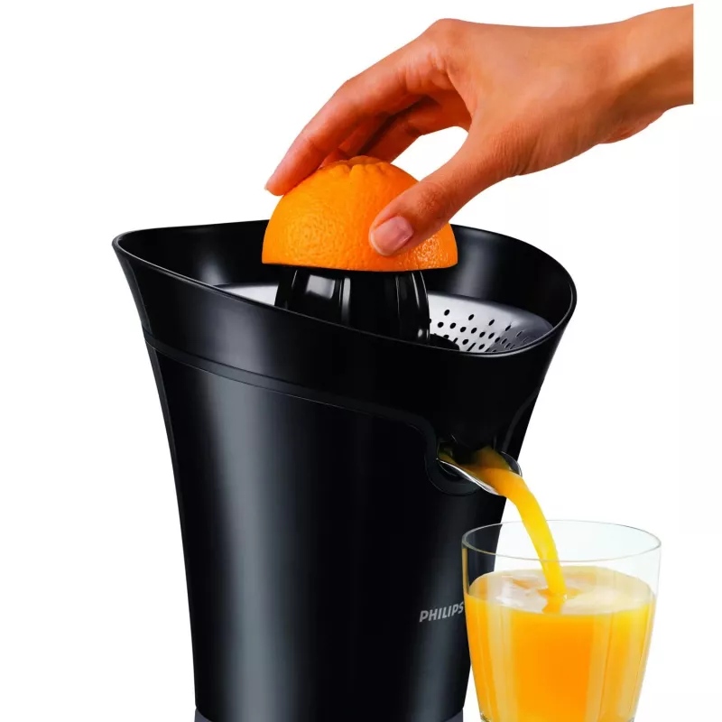 Sulu spiede Philips Avance Collection HR2752/90, citrusu sulu spiede, 85 W, melna, pretpilēšanas funkcija, vada uzglabāšana
