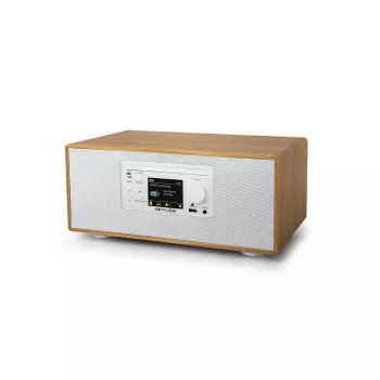 Personīgais radio Muse M-695 DBTW — DAB/DAB+/FM digitālais uztvērējs, 2,8 collu TFT, 60W RMS, maiņstrāva/līdzstrāva, koks/balts