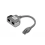 DIGITUS CAT 5e komutācijas kabeļa adapteris 2x RJ45 ligzda uz 1x RJ45 spraudnis 0,19 m
