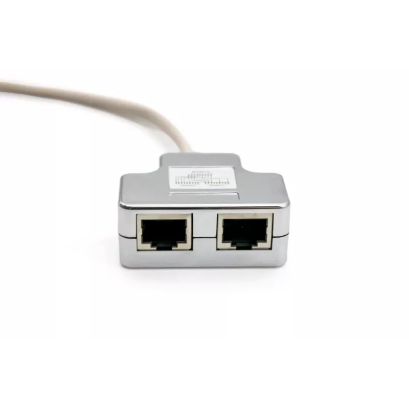 DIGITUS CAT 5e komutācijas kabeļa adapteris 2x RJ45 ligzda uz 1x RJ45 spraudnis 0,19 m