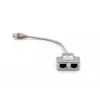 DIGITUS CAT 5e komutācijas kabeļa adapteris 2x RJ45 ligzda uz 1x RJ45 spraudnis 0,19 m