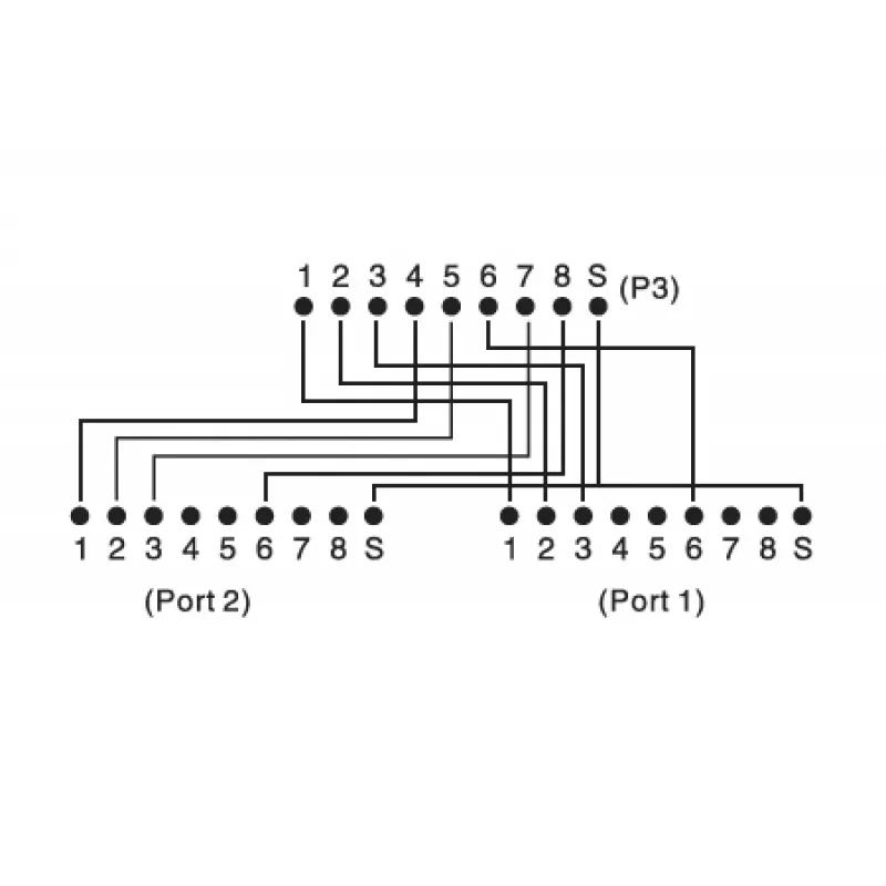 DIGITUS CAT 5e komutācijas kabeļa adapteris 2x RJ45 ligzda uz 1x RJ45 spraudnis 0,19 m