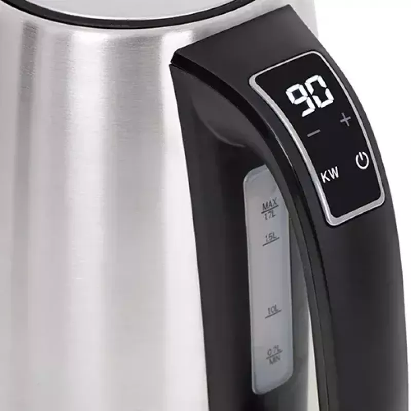 Elektriskā tējkanna Adler AD 1340 1,7 L 2200 W melna sudrabota