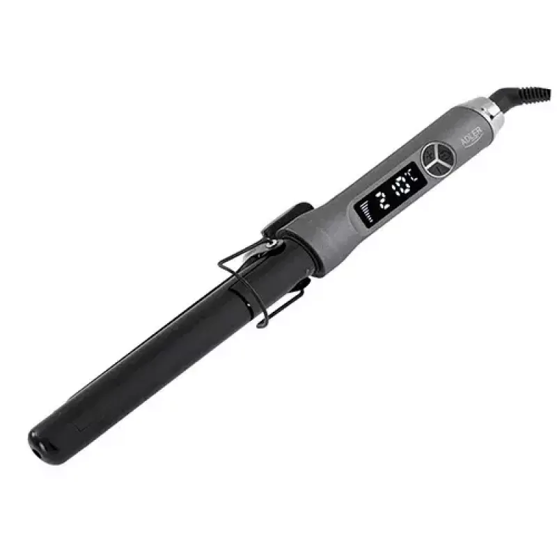 Lokšķēres Adler AD 2114 — 60 W keramikas cilindrs 2,5 cm, 12 temperatūras līmeņi, 110–210°C, 1,8 m grozāms vads