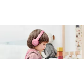 Bezvadu uz auss liekamas austiņas muse M-215 BTP, Bluetooth, galvas stīpa, 115 g, rozā