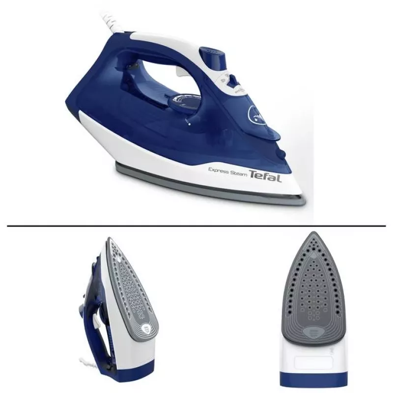 Tefal FV2838 Dry & Steam iron Cerilium soleplate 2400 W Blue, balta