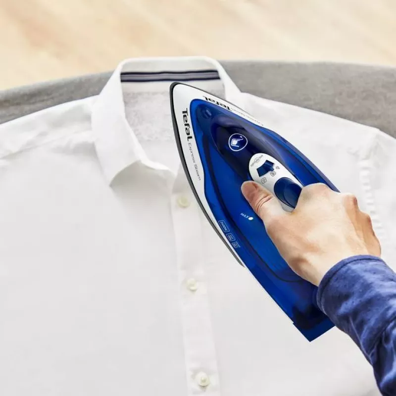 Tefal FV2838 Dry & Steam iron Cerilium soleplate 2400 W Blue, balta
