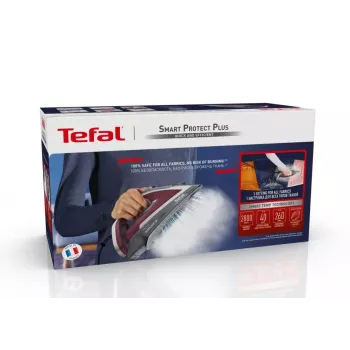 Sausā un tvaika gludeklis Tefal Smart Protect Plus FV6870 — 2800 W, Durilium Airglide zole, 0,27 L tvertne, 2 m vads, 1,437 kg