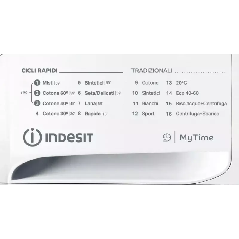 Veļas mazgājamā mašīna ar priekšējo ielādi Indesit MTWA 71252 W IT — 7 kg, 1200 apgr./min, E klase, balta
