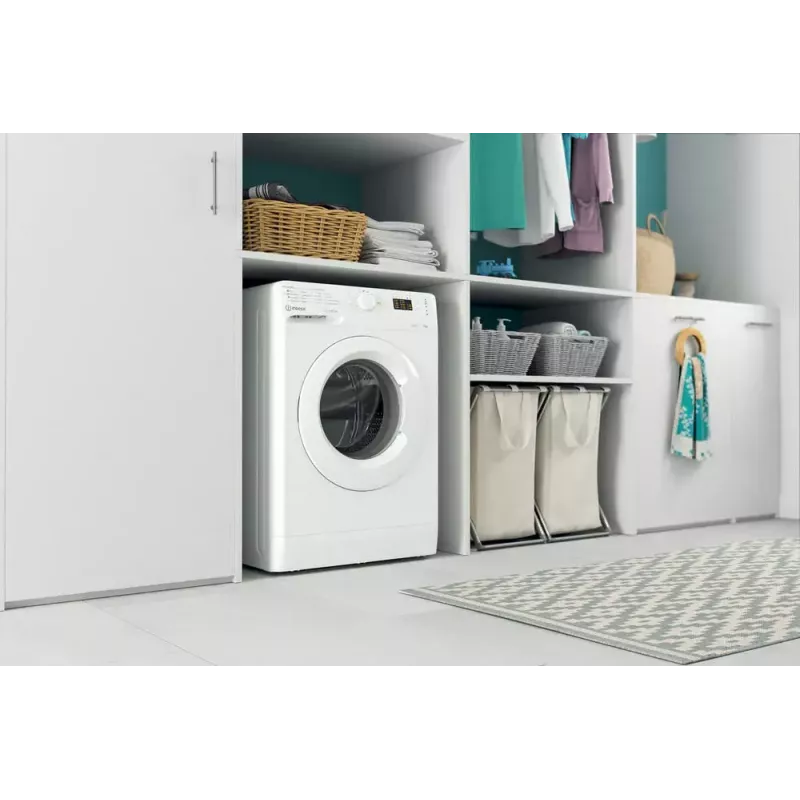 Veļas mazgājamā mašīna ar priekšējo ielādi Indesit MTWA 71252 W IT — 7 kg, 1200 apgr./min, E klase, balta