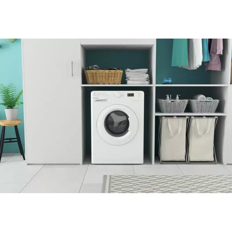 Veļas mazgājamā mašīna ar priekšējo ielādi Indesit MTWA 71252 W IT — 7 kg, 1200 apgr./min, E klase, balta