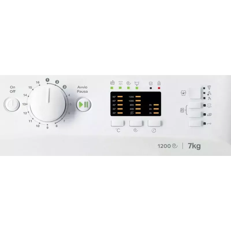 Veļas mazgājamā mašīna ar priekšējo ielādi Indesit MTWA 71252 W IT — 7 kg, 1200 apgr./min, E klase, balta
