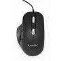 GEMBIRD optiskā LED pele MUS-6B-02 vadu USB - 6 pogu ritenis melna