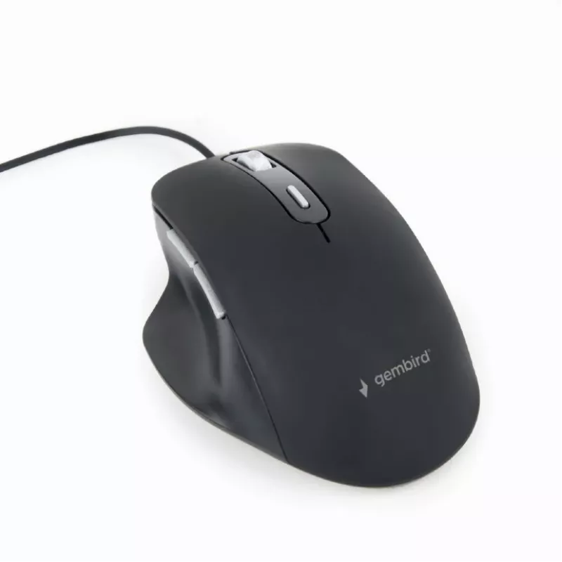 GEMBIRD optiskā LED pele MUS-6B-02 vadu USB - 6 pogu ritenis melna