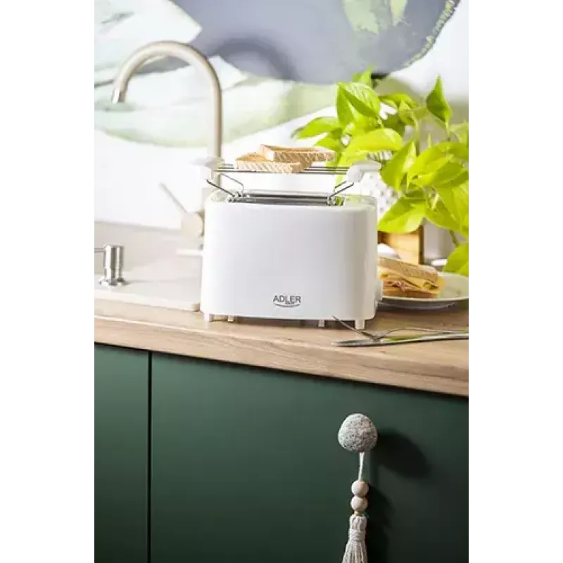 Tosteris Adler AD 3223 2 šķēles 750 W Balts