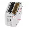 Tosteris Adler AD 3223 2 šķēles 750 W Balts