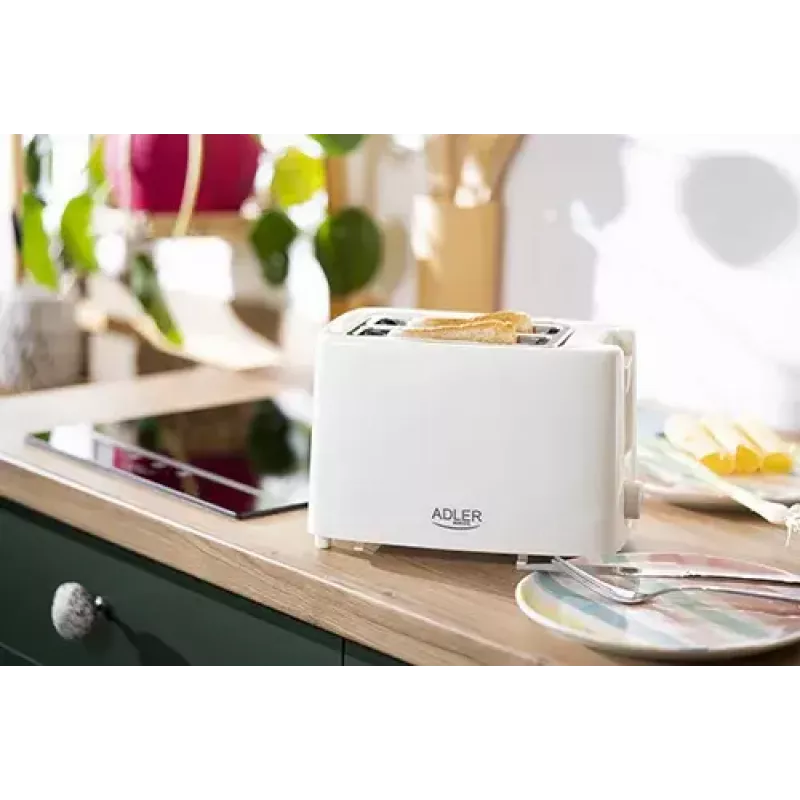 Tosteris Adler AD 3223 2 šķēles 750 W Balts