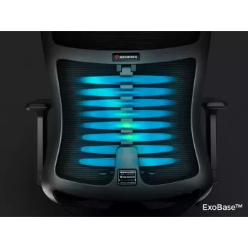 Spēļu krēsls GENESIS Astat 200 ar sieta sēdekli, melns, 120 kg