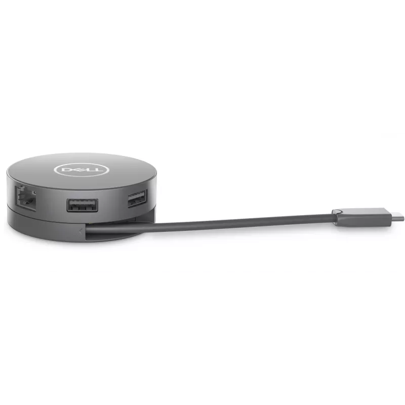 DELL 6-in-1 USB-C daudzportu adapteris - DA305, vadu, USB 3.2 Gen 2 (3.1 Gen 2) Type-C, 10,100,1000 Mbit/s, sudraba, 3840 x 2160 pikseļi, Dell