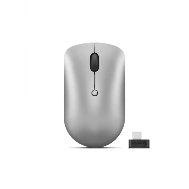Bezvadu ambidekss pele Lenovo 540 — RF, 2400 DPI, 4 pogas, USB-C uztvērējs, pelēka