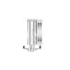 Gaisa dzesētājs DeepCool AK400 WH — 4×6 mm vara siltuma caurules, 120 mm FDB ventilators, 1850 RPM, 66,47 CFM, piemērots LGA 1700 un izplatītākajiem Intel/AMD ligzdām, balts