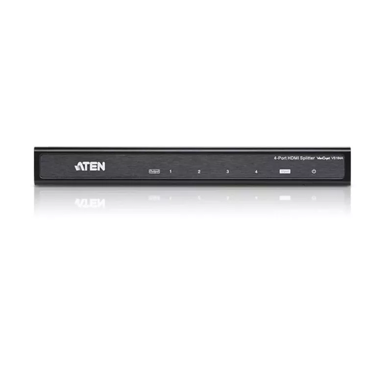 ATEN 4-Port HDMI Audio/Video Splitter 4Kx2K, HDMI, 4x HDMI, 4096 x 2160 pikseļi, melns, 4K Ultra HD, 15 m