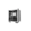 PC korpuss DeepCool CH370 WH Mini Tower — balts, micro ATX/Mini-ITX, rūdīts stikls, RGB ventilatori, 2x 3,5 collu sloti, 3x 2,5 collu sloti, GPU līdz 320 mm